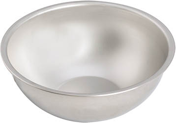 SS Round Mixing Bowl, 9.5" x 3.5" (241 x 89mm) 3 qt. (2.8L)