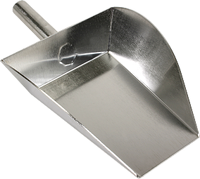 Scoop, Flat Nose, Stainless steel